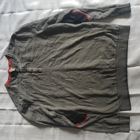 Tristan stripped long sleeve henley sweater, XXL - Picture 2 of 4